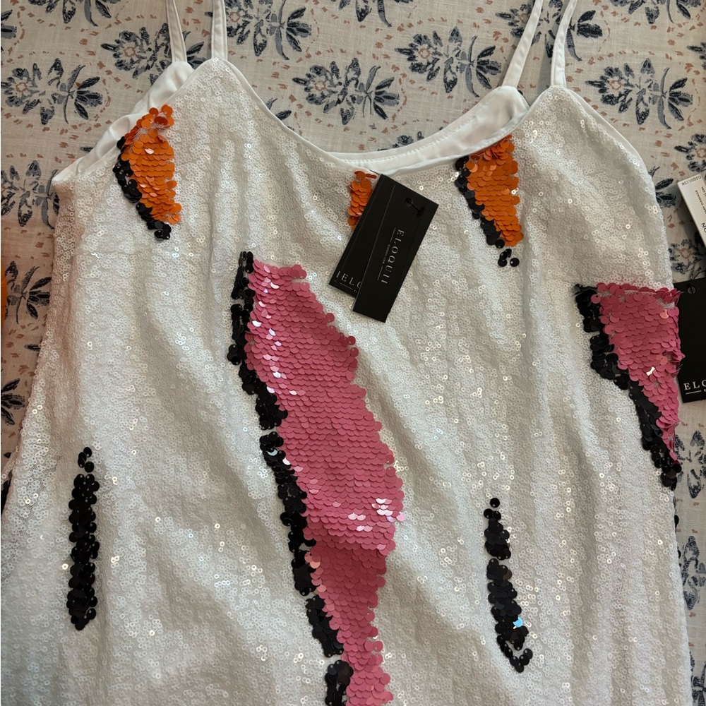 ELOQUII Sequin Long Slip Dress